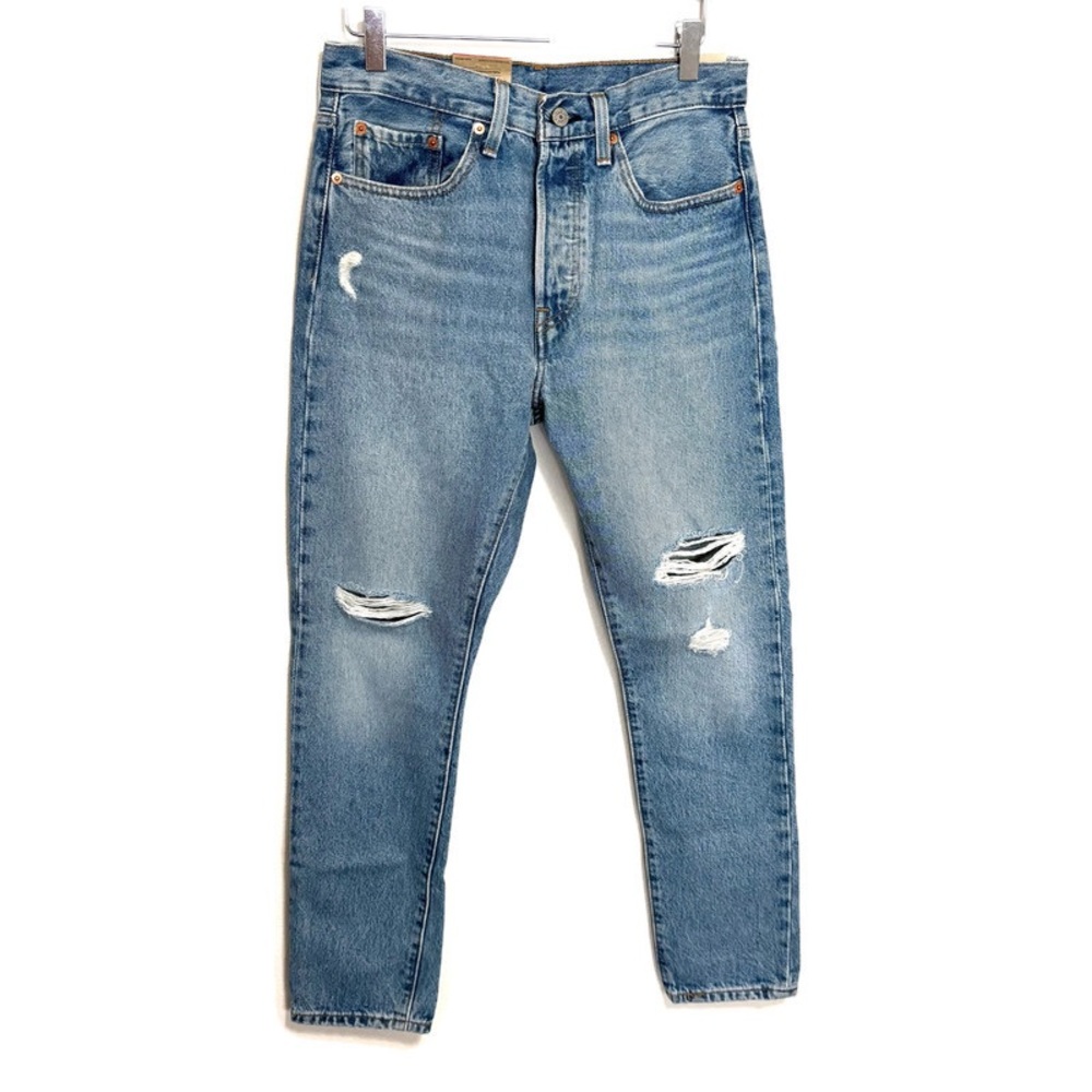 Levis 501 Skinny Jeans High Rise Distressed